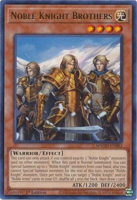 Noble Knight Brothers - MAGO-EN083 - Rare 1st Edition Maximum Gold 1st Edition Singles (espanol)