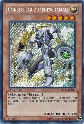 Constellar Zubeneschamali - HA07-EN009 - Secret Rare 1st Edition Hidden Arsenal 7: Knight of Stars 1st Edition Singles