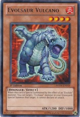 Evolsaur Vulcano - PHSW-EN019 - Rare 1st Edition Photon Shockwave 1st Edition Singles (espanol)