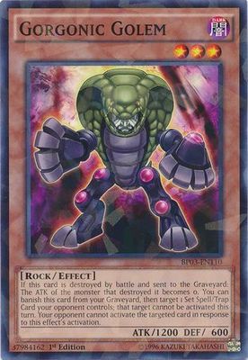Gorgonic Golem - BP03-EN110 - Shatterfoil Rare 1st Edition Battle Pack 3: Monster League Shatterfoil Rare 1st Edition Singles