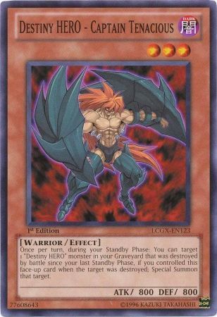 Destiny Hero - Captain Tenacious - LCGX-EN123 - Common 1st Edition Legendary Collection 2 1st Edition Singles