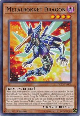 Metalrokket Dragon - EXFO-EN008 - Rare 1st Edition Extreme Force [EXFO] 1st Edition Singles