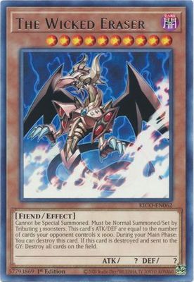 The Wicked Eraser - KICO-EN062 - Rare 1st Edition King&#39;s Court 1st Edition Singles (espanol)