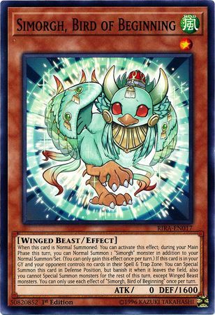 Simorgh, Bird of Beginning - RIRA-EN017 - Common 1st Edition Rising Rampage [RIRA] 1st Edition Singles