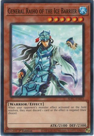 General Raiho of the Ice Barrier - SDFC-EN015 - Common 1st Edition Freezing Chains 1st Edition Singles