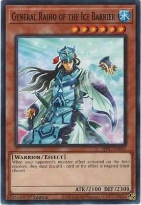 General Raiho of the Ice Barrier - SDFC-EN015 - Common 1st Edition Freezing Chains 1st Edition Singles