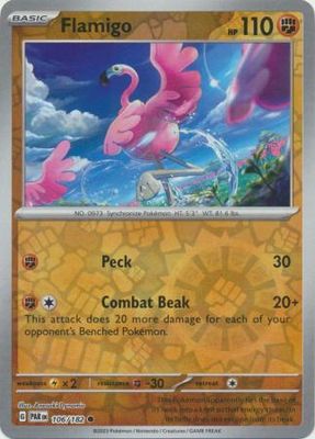 Flamigo - 106/182 - Common Reverse Holo Scarlet &amp; Violet: Paradox Rift Reverse Holo Singles