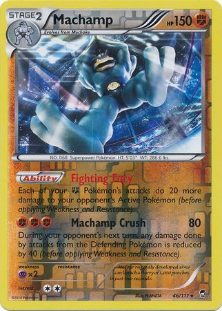 Machamp - 46/111 - Holo Rare Reverse Holo XY: Furious Fists Reverse Holo Singles