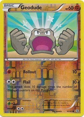 Geodude - 43/83 - Common Reverse Holo Generations Reverse Holo Singles