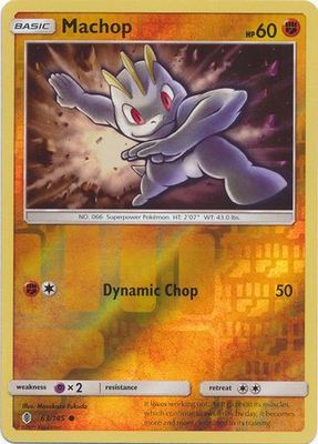 Machop - 63/145 - Common Reverse Holo Sun &amp; Moon: Guardians Rising Reverse Holo Singles