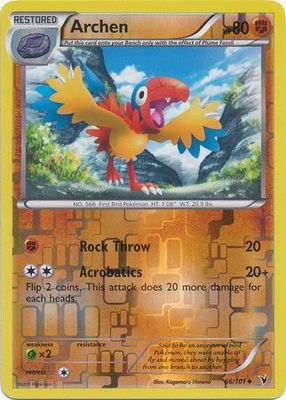 Archen - 66/101 - Uncommon Reverse Holo Black &amp; White 3: Noble Victories Reverse Holo Singles