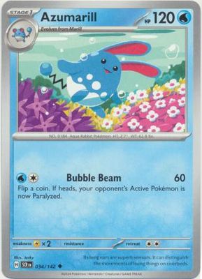 Azumarill - 034/142 - Uncommon Scarlet &amp; Violet: Stellar Crown Singles