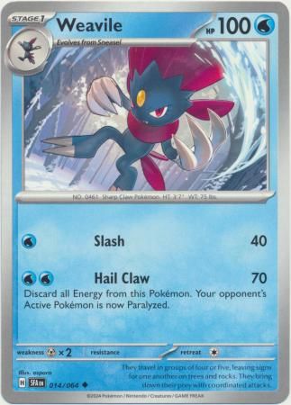Weavile - 014/064 - Uncommon Shrouded Fable Singles