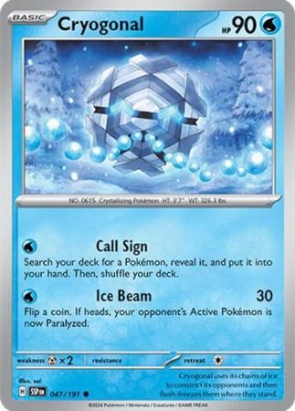 Cryogonal - 047/191 - Common Scarlet &amp; Violet: Surging Sparks Singles