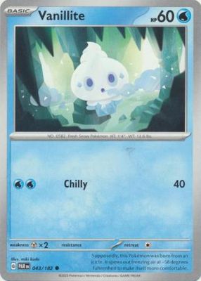 Vanillite - 043/182 - Common Scarlet &amp; Violet: Paradox Rift Singles