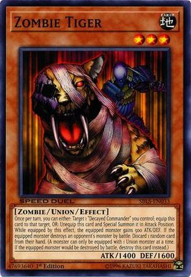 Zombie Tiger - SBLS-EN033 - Common 1st Edition Speed Duel: Arena of Lost Souls Singles