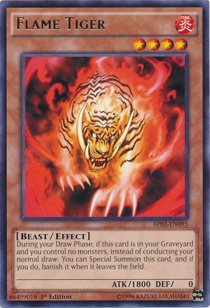 Flame Tiger - BP03-EN095 - Rare 1st Edition Battle Pack 3: Monster League 1st Edition Singles