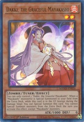 Dakki, the Graceful Mayakashi - MAMA-EN016 - Ultra Rare 1st Edition Magnificent Mavens 1st Edition Singles
