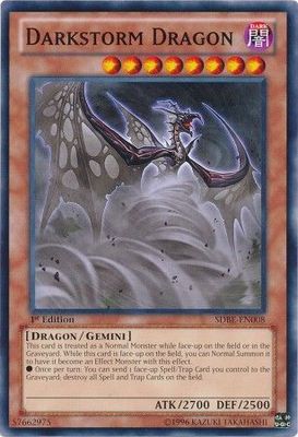 Darkstorm Dragon - SDBE-EN008 - Common 1st Edition Saga of Blue-Eyes White Dragon 1st Edition Singles
