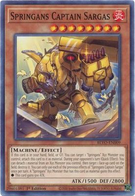 Springans Captain Sargas - BLVO-EN009 - Common 1st Edition Blazing Vortex 1st Edition Singles (espanol)