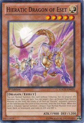 Hieratic Dragon of Eset - GAOV-EN020 - Common 1st Edition Galactic Overlord 1st Edition Singles