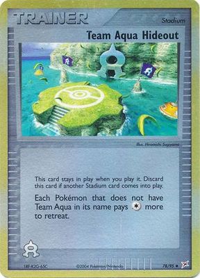 Team Aqua Hideout - 78/95 - Uncommon Reverse Holo Ex Team Magma vs. Team Aqua Reverse Holo Singles