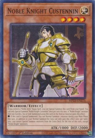 Noble Knight Custennin - MP23-EN275 - Common 1st Edition Mega Tin 2023 Dueling Heroes Singles