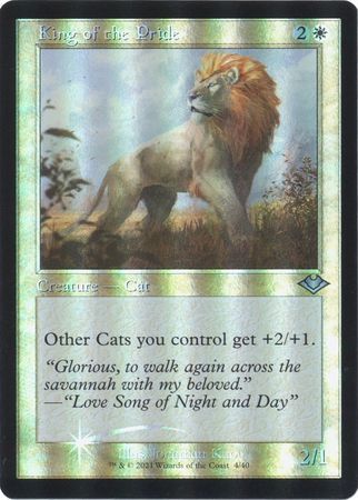 King of the Pride 4/40 - Showcase / Retro Frame Foil Modern Horizons 2 Collector Booster Foil Singles