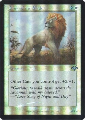 King of the Pride 4/40 - Showcase / Retro Frame Foil Modern Horizons 2 Collector Booster Foil Singles