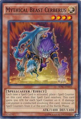 Mythical Beast Cerberus - SDSC-EN015 - Common Unlimited Structure Deck: Spellcaster&#39;s Command Unlimited Singles