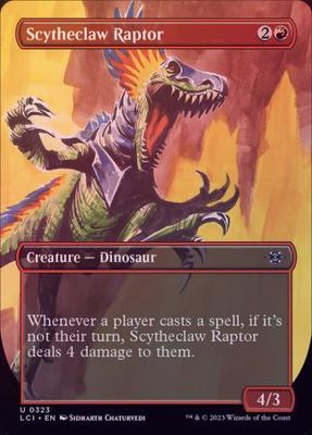 Scytheclaw Raptor 0323 - Borderless Foil The Lost Caverns of Ixalan Collector Booster Foil Singles