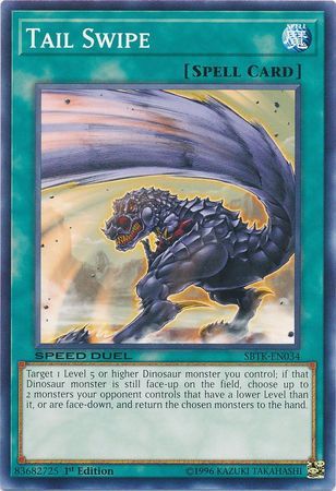 Tail Swipe - SBTK-EN034 - Common 1st Edition Speed Duel: Trials of the Kingdom Singles (espanol)