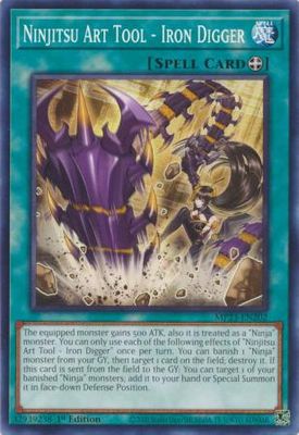 Ninjitsu Art Tool - Iron Digger - MP23-EN202 - Common 1st Edition Mega Tin 2023 Dueling Heroes Singles
