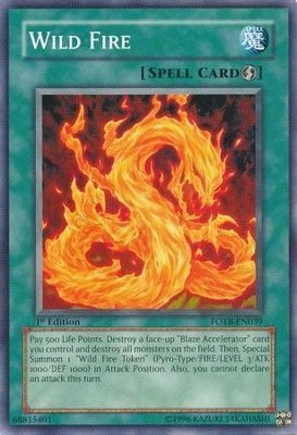 Wild Fire - FOTB-EN039 - Common 1st Edition Force of the Breaker [FOTB] 1st Edition Singles