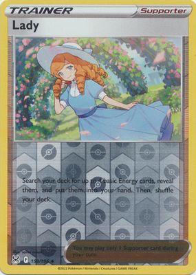 Lady - 159/196 - Uncommon Reverse Holo Sword &amp; Shield: Lost Origin Reverse Holo Singles