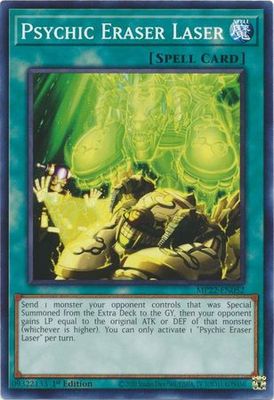 Psychic Eraser Laser - MP22-EN052 - Common 1st Edition 2022 Mega-Tin: Pharaoh&#39;s Gods 1st Edition Singles