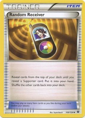 Random Receiver - 109/124 - Uncommon XY: Fates Collide Singles