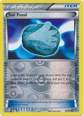 Sail Fossil - 98/111 - Uncommon Reverse Holo XY: Furious Fists Reverse Holo Singles