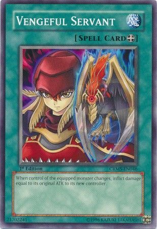 Vengeful Servant - CRMS-EN046 - Common 1st Edition Crimson Crisis CRMS 1st Edition Singles