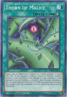 Thorn of Malice - LDS2-EN117 - Common 1st Edition Legendary Duelists: Season 2 [LDS2] 1st Edition Singles