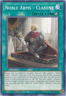 Noble Arms - Clarent - MP19-EN144 - Common 1st Edition Yu-Gi-Oh! 2019 Mega-Tins: Gold Sarcophagus Tin Mega Pack Singles