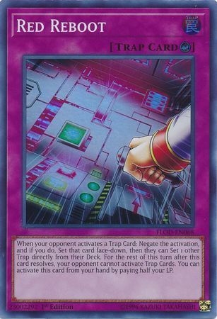 Red Reboot - FLOD-EN068 - Super Rare 1st Edition Flames of Destruction 1st Edition Singles