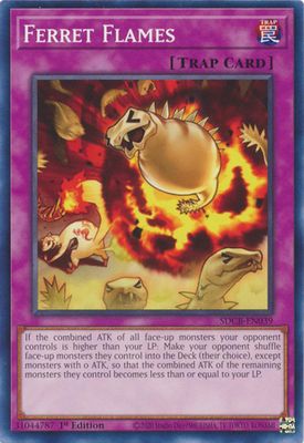 Ferret Flames - SDCB-EN039 - Common 1st Edition Legend of the Crystal Beasts 1st Edition Singles
