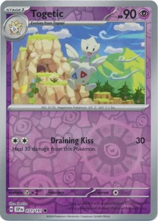 Togetic - 071/191 - Common Reverse Holo Scarlet &amp; Violet: Surging Sparks Reverse Singles