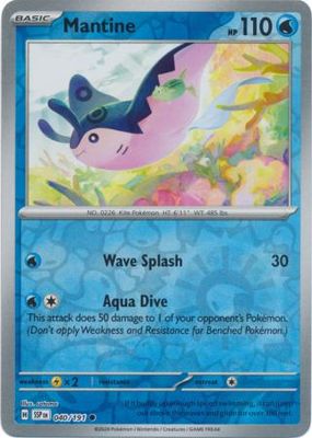 Mantine - 040/191 - Common Reverse Holo Scarlet &amp; Violet: Surging Sparks Reverse Singles