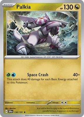 Palkia - 136/191 - Holo Rare Scarlet &amp; Violet: Surging Sparks Singles
