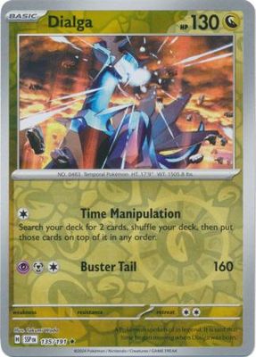 Dialga - 135/191 - Reverse Holo Rare Scarlet &amp; Violet: Surging Sparks Reverse Singles