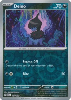 Deino - 117/191 - Common Reverse Holo Scarlet &amp; Violet: Surging Sparks Reverse Singles