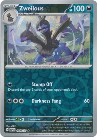 Zweilous - 118/191 - Common Reverse Holo Scarlet &amp; Violet: Surging Sparks Reverse Singles