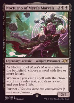 Nocturno of Myra&#39;s Marvels 082/244 - Foil Unfinity Foil Singles